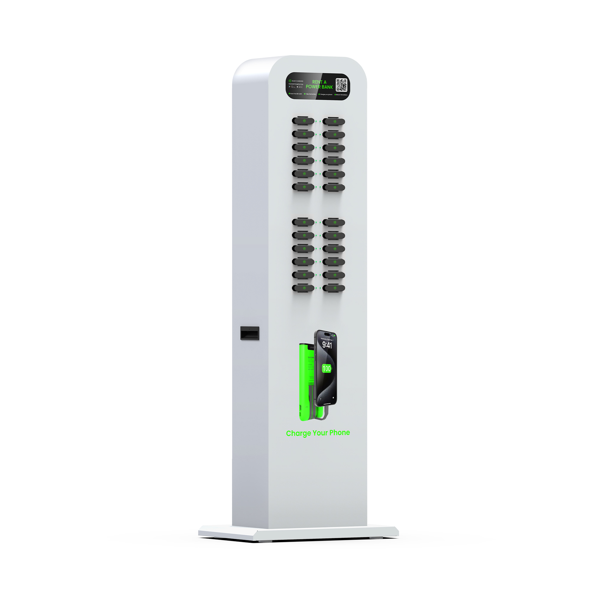 24 slots rental station without screen