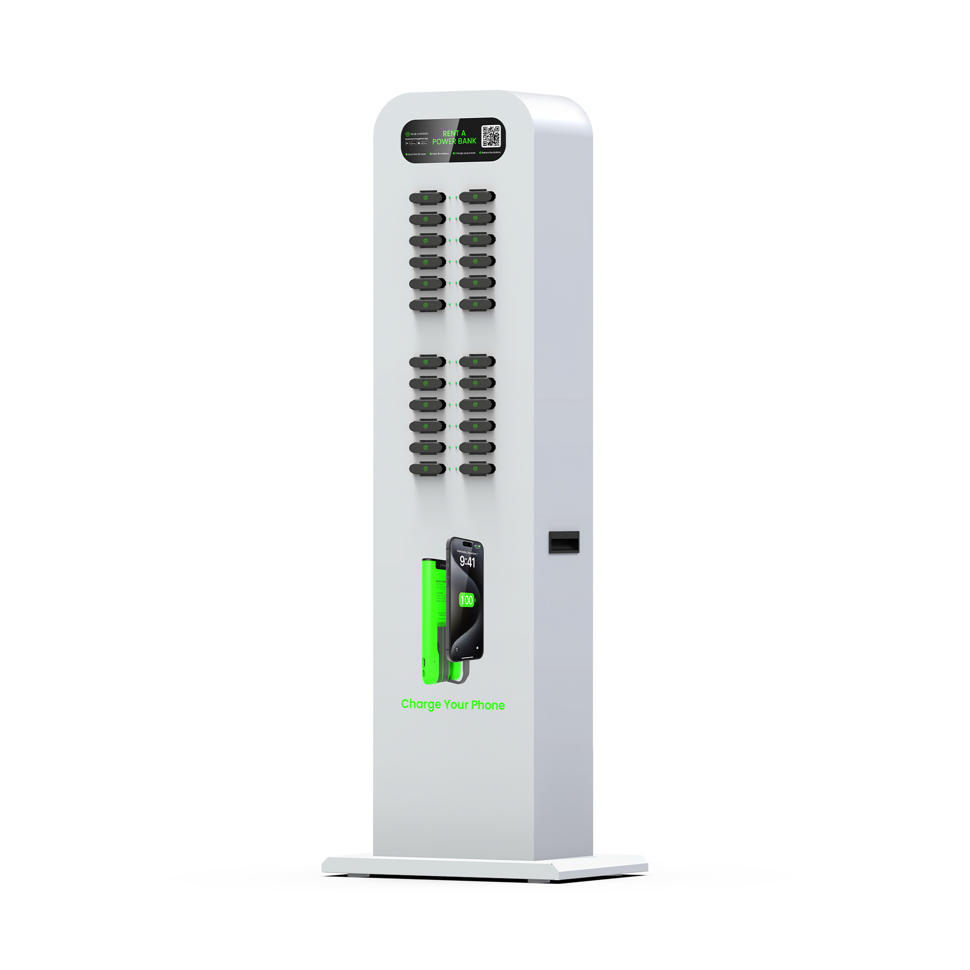 24 slots rental station without screen