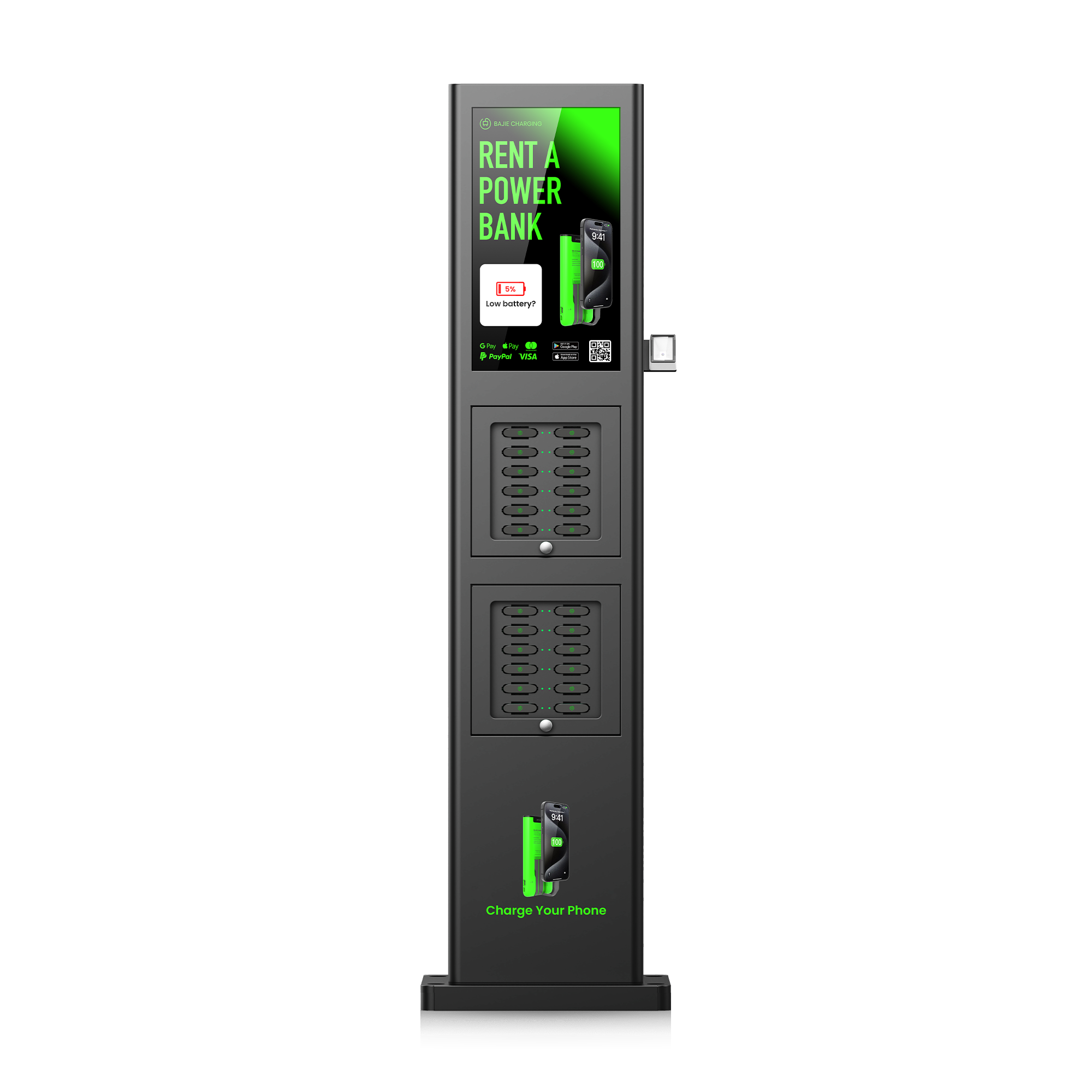 with advertising screen, pos reader,suitable for places with high traffic , suchas shopping malls, museums.