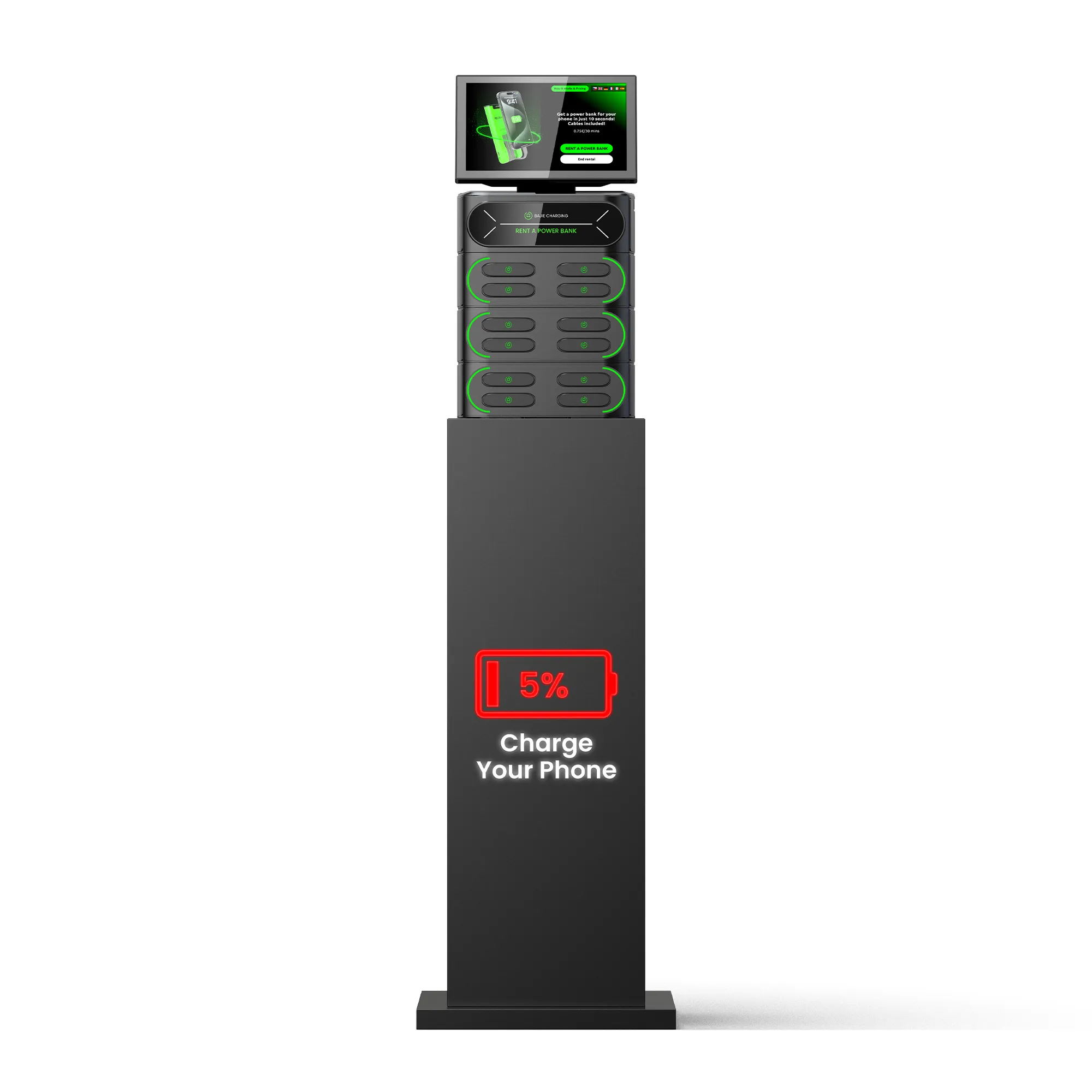 ​​12-Slot Phone Charging Station + Touch & POS​​