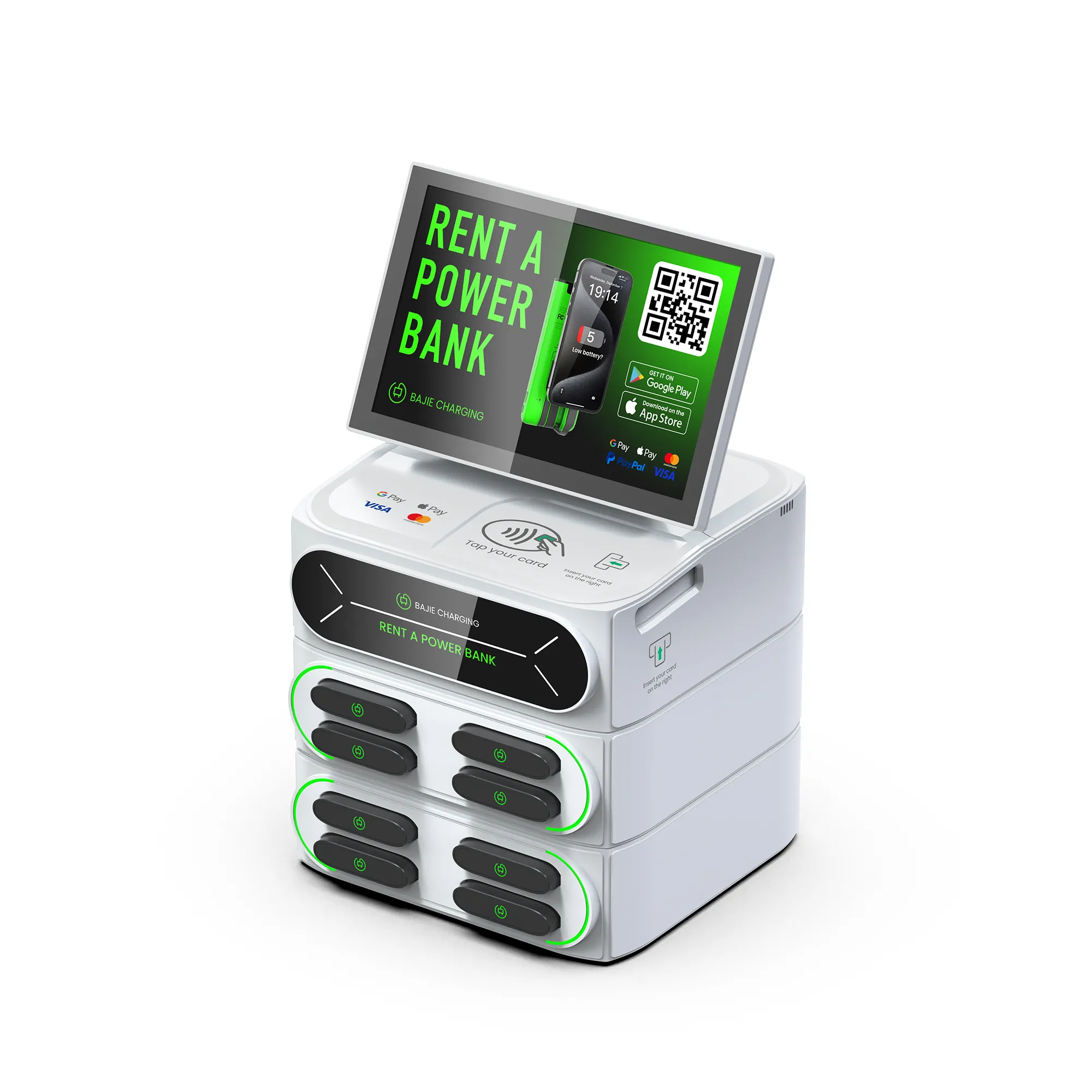 8 - Slot Card Phone Charging Lockers