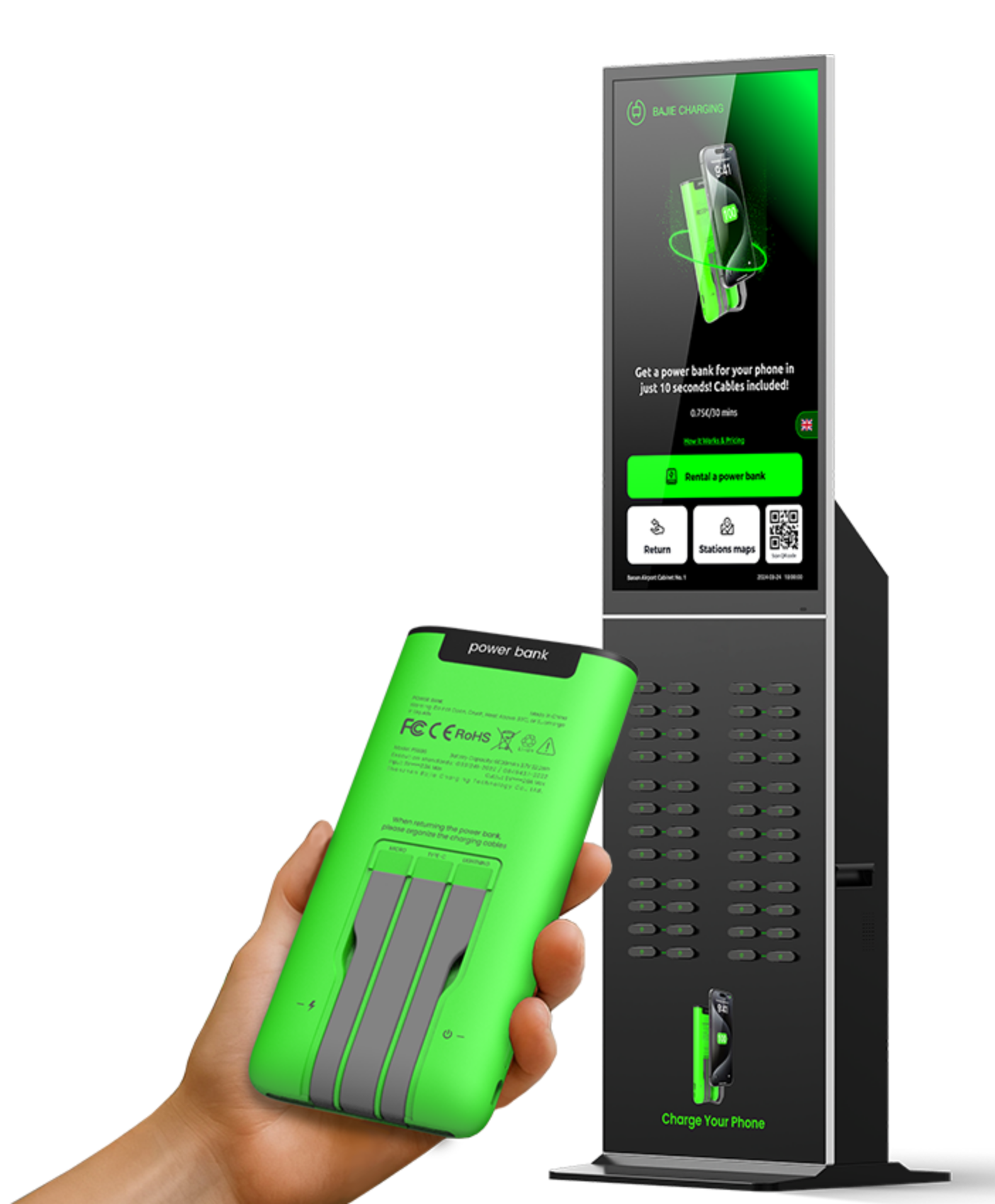 Rent a Power Bank Anytime Anywhere Stay Powered.