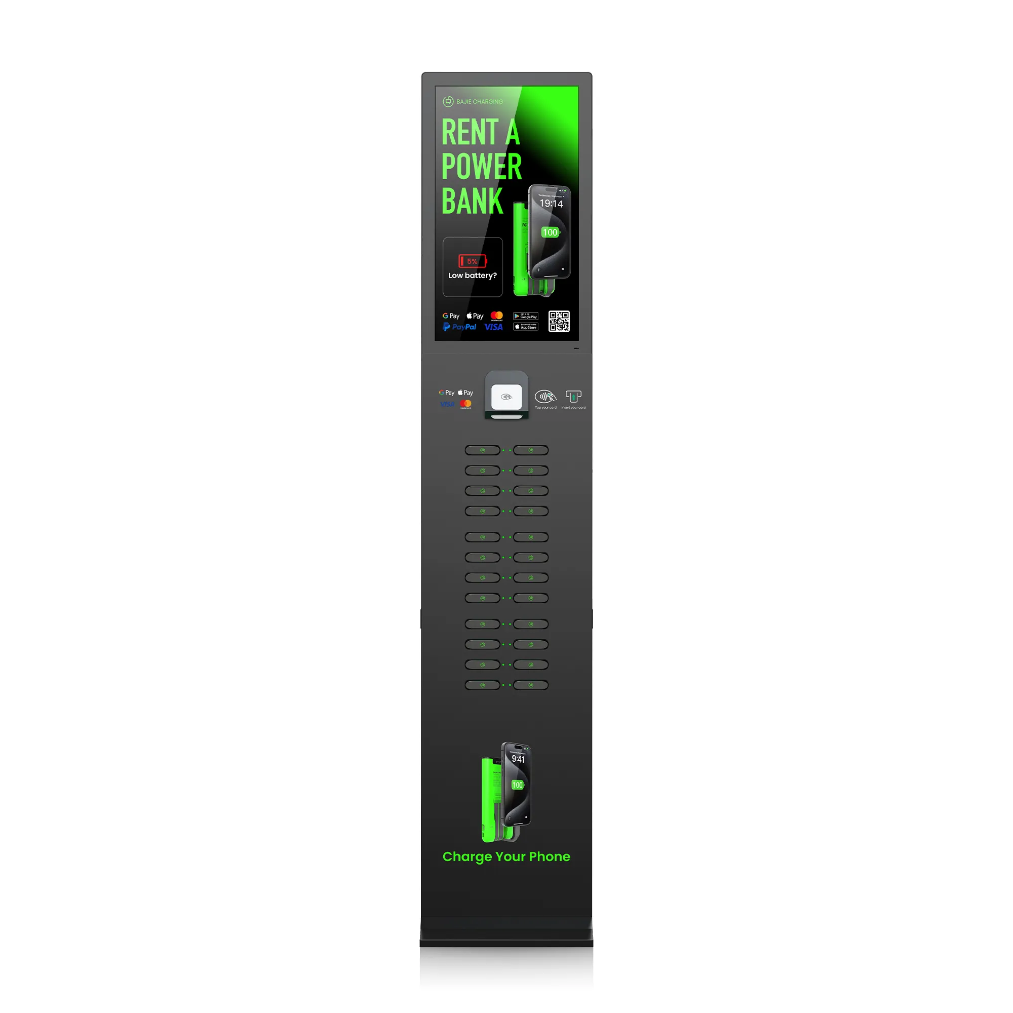 24-Slot Power Bank Kiosk (POS System)