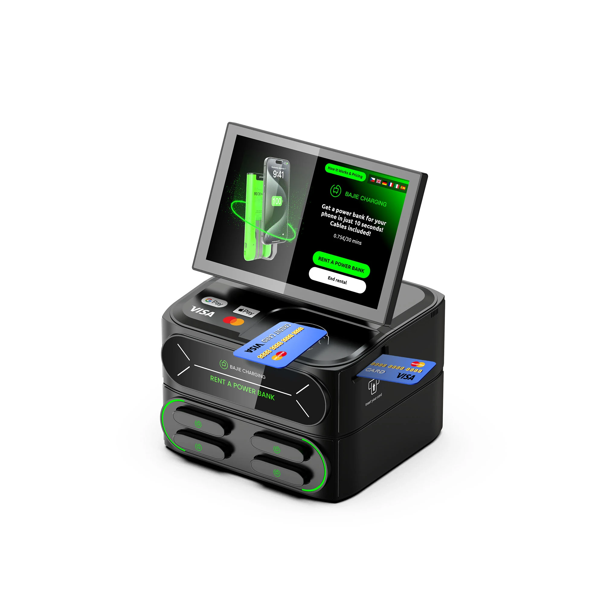 4-Slot Power Bank Station + Touch & POS