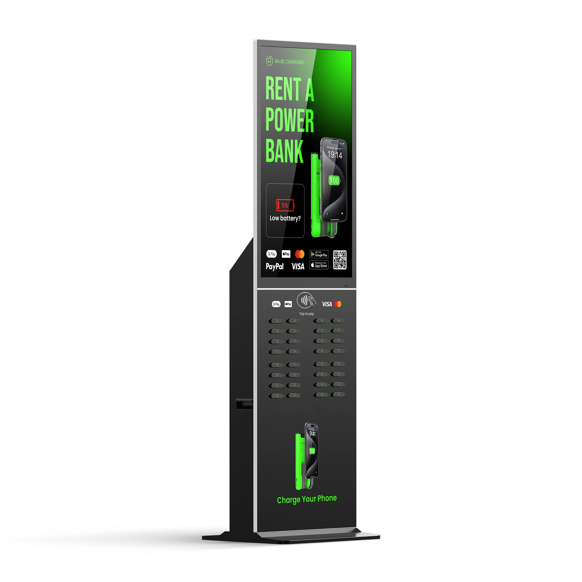 32-Slot Shared Power Bank Station +POS
